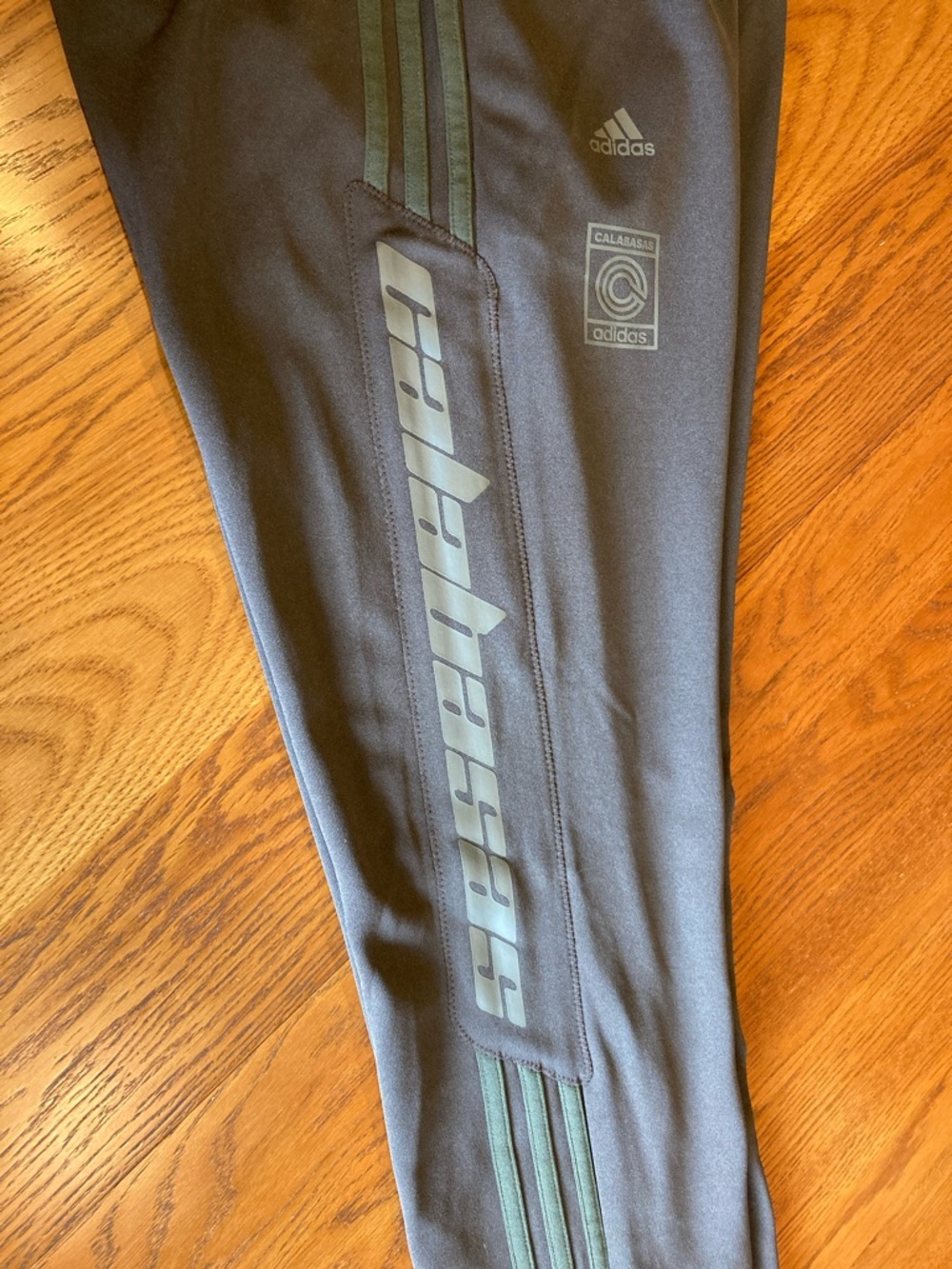 Adidas Mens plum Sweatpants with Grey Stripe & Calabasas Logo